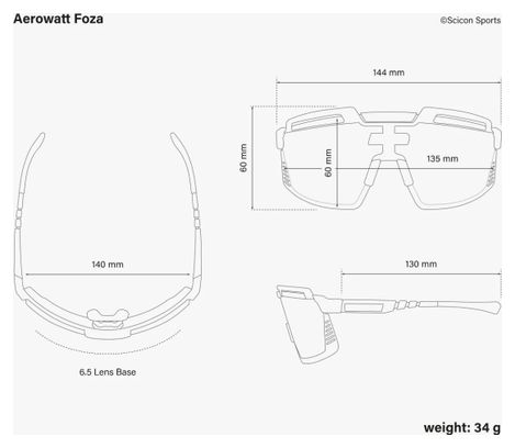 SCICON Aerowatt Foza Multimirror Red / White Goggles