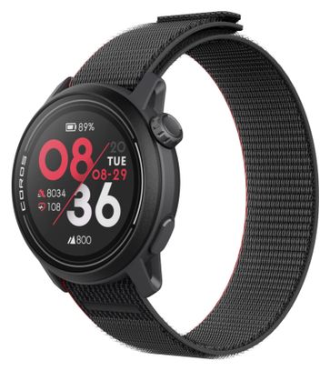 Coros Pace 3 Nylon Zwarte Inkt GPS Horloge