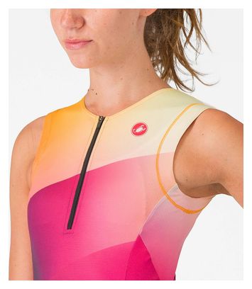 Castelli Speed 3 Triathlon Top Donna Blu Arancione
