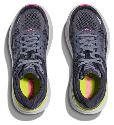 Hoka Bondi 9 Grey/Rose Women's Running Shoes