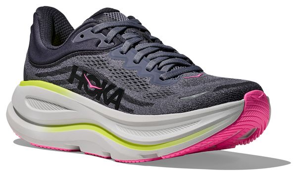 Hoka Bondi 9 Grey/Rose Women's Running Shoes
