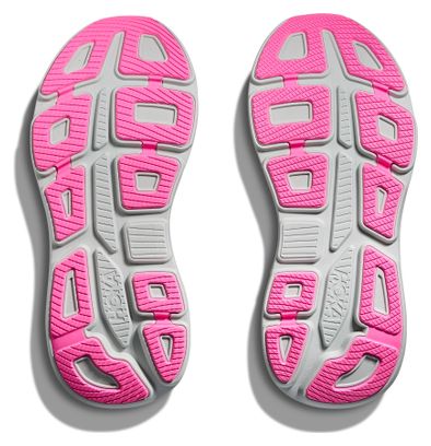 Hoka Bondi 9 Grey/Rose Women's Running Shoes