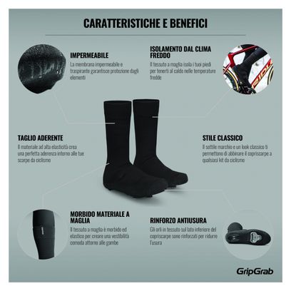 Couvre Chaussures Route GripGrab Flandrien Waterproof Noir 