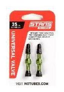 Stan's NoTubes - Paire de valves  Universal  Al  Presta 35mm  Green