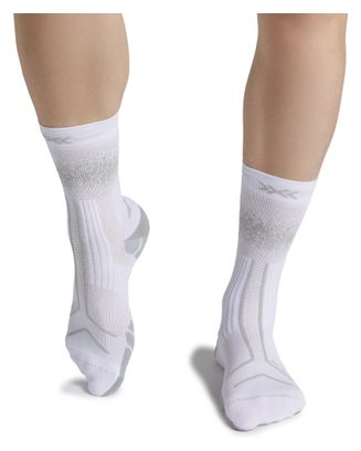X-Socks Trailrun Terraskin Perform Crew sokken, wit/grijs