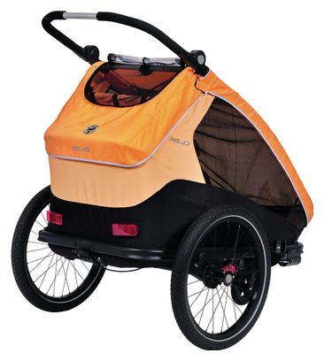 XLC Duo S 20' Kinderanhänger Anthrazitgrau Orange