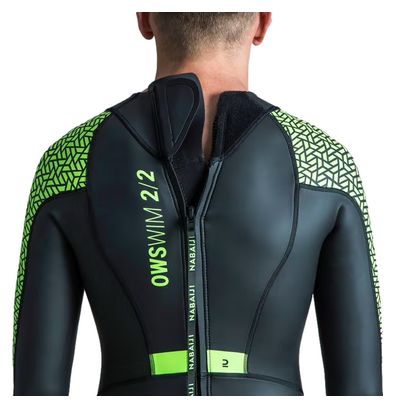 Nabaiji OWS 2/2 Neoprenanzug Schwarz Grün