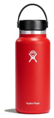 Gourde Isotherme Hydro Flask 946 ml Wide Mouth Rouge