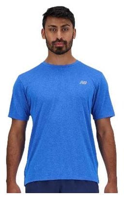 Camiseta de manga corta New Balance Athletics azul para hombre