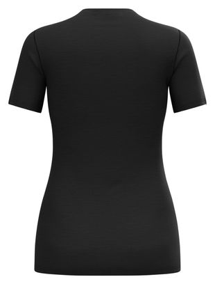 Camiseta técnica de mujer Odlo Merino 160 Natural Negra