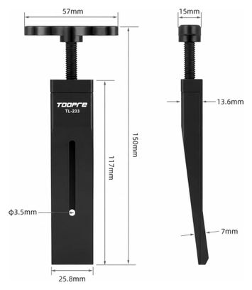 Werkzeug Toopre TL-233 Rückstellung Hydraulikbremsen Kolben Kompatibel Shimano SRAM Magura Hope N