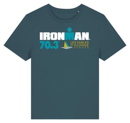 Ironman 70.3 Les Sables D'Olonne Blau Türkis Kurzarm T-Shirt Damen