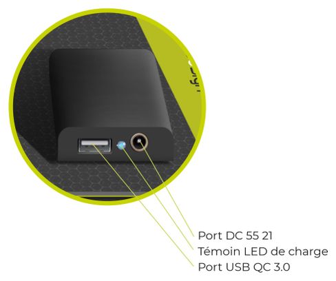 Chargeur solaire Powertec 24W Dual USB-A / USB-C 