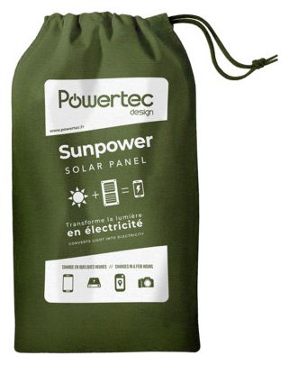 Chargeur solaire Powertec 24W Dual USB-A / USB-C 