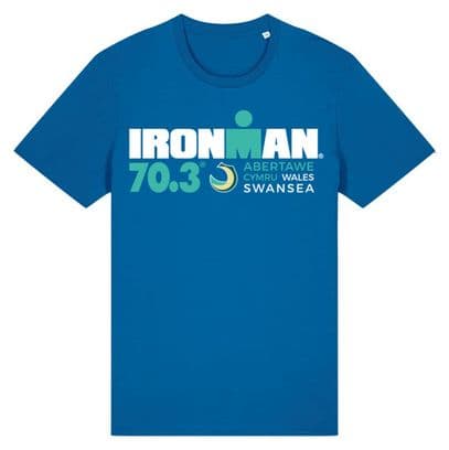 T-Shirt Manches Courtes Ironman 70.3 Swansea Bleu Homme