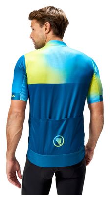 Maillot Manches Courtes Homme Endura FS260 Bitmap Bleu