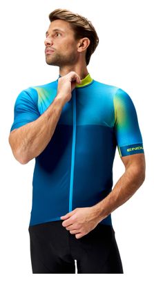 Maillot Manches Courtes Homme Endura FS260 Bitmap Bleu