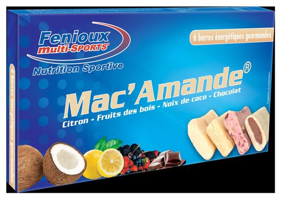 Box of 6 Energy Bars Fenioux Mac'Amande (4 Flavours)