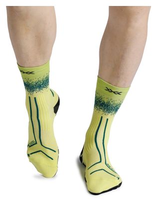 Chaussettes X-Socks Trailrun Terraskin Perform Crew Jaune/Vert