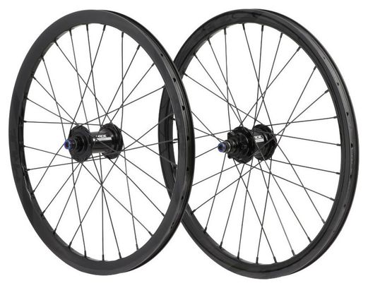 Coppia di ruote Pride Racing Wave CFR Fusion da 20" (451) | 10x100 - 10x110 mm | 6 fori | Nero lucido