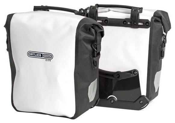 Ortlieb Sport Roller City 25L Paar Fahrradtaschen Weiß Schwarz