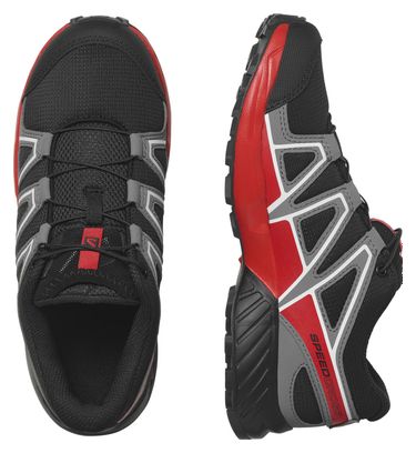 Zapatillas de senderismo para niños Salomon Speedcross Negro/Rojo