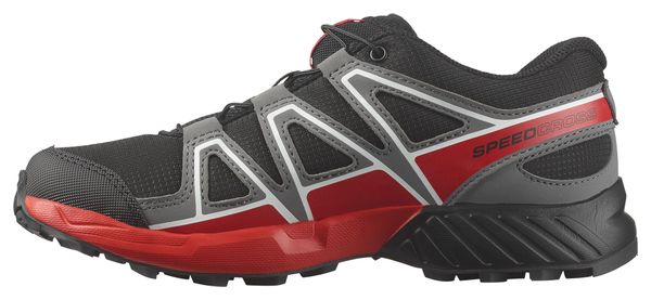 Zapatillas de senderismo para niños Salomon Speedcross Negro/Rojo