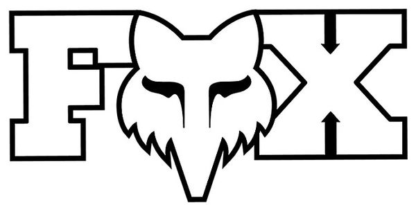 Fox F Head X 17,8 cm Witte Stickers