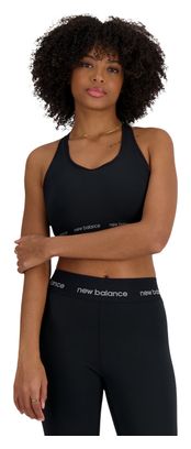 New Balance Sleek Medium Support Sports Bra Schwarz