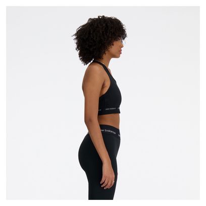 New Balance Sleek Medium Support Sports Bra Schwarz