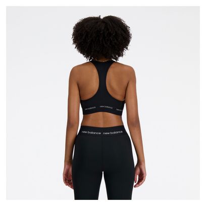 New Balance Sleek Medium Support Sports Bra Schwarz