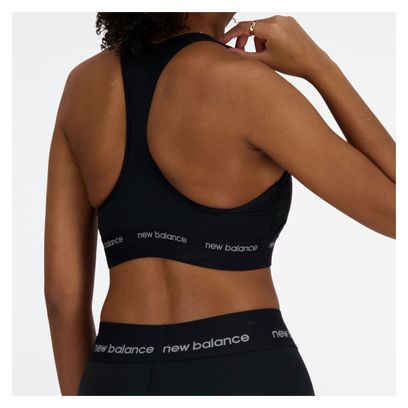 New Balance Sleek Medium Support Sports Bra Schwarz