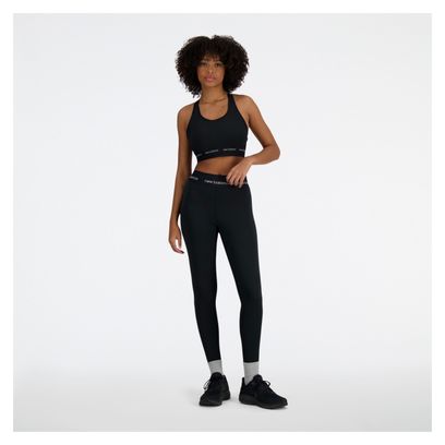 New Balance Sleek Medium Support Sports Bra Schwarz