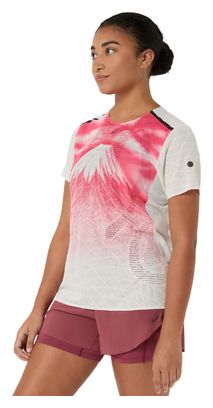 Asics Fujitrail Elite Graphic Women's Trail T-Shirt - White/Red