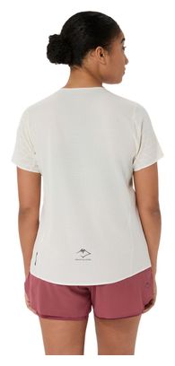 Asics Fujitrail Elite Graphic Women's Trail T-Shirt - White/Red