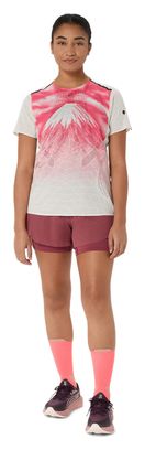 Asics Fujitrail Elite Graphic Women's Trail T-Shirt - White/Red