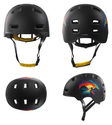 Casque vélo et skate | Patinage Noir L (57-61 cm) | Certifié EN1078