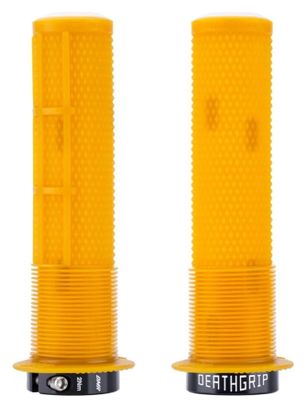 Paire de Grips DMR Deathgrip2 Flange Grips Jaune