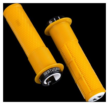 Paire de Grips DMR Deathgrip2 Flange Grips Jaune