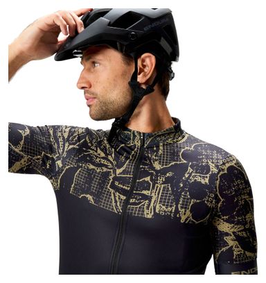 Maillot Manches Courtes Homme Endura FS260 Floral Noir