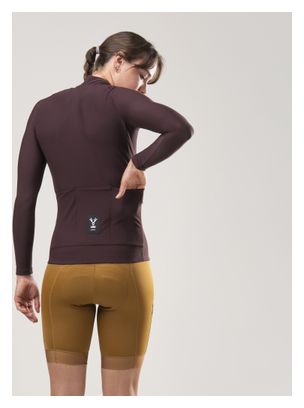 Maillot Manches Longues Femme LeBram Off-Road Mi-Saison Bordeaux