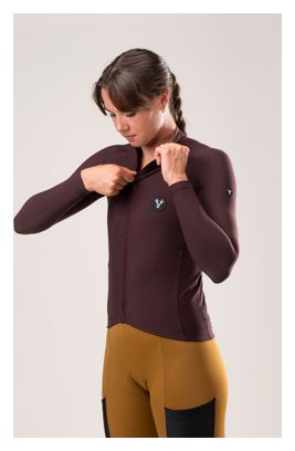 Maillot Manches Longues Femme LeBram Off-Road Mi-Saison Bordeaux