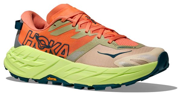 Zapatillas Trail Hoka Speedgoat 7 Naranja/Verde Mujer