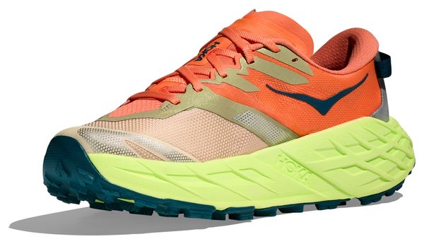 Zapatillas Trail Hoka Speedgoat 7 Naranja/Verde Mujer