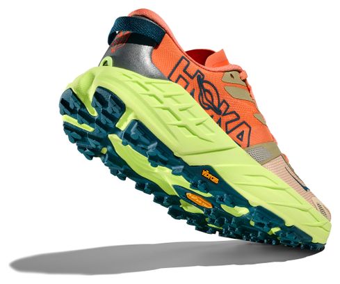 Zapatillas Trail Hoka Speedgoat 7 Naranja/Verde Mujer