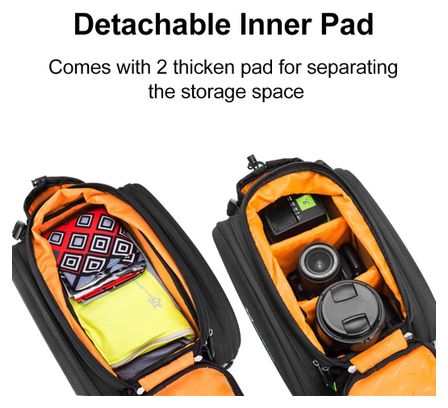Sacoche de porte-bagages arrière extensible 10 à 35 L