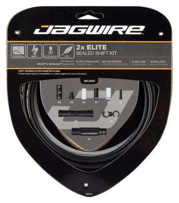 Kit Câbles et Gaine Jagwire 2x Elite Sealed Shift Kit Noir