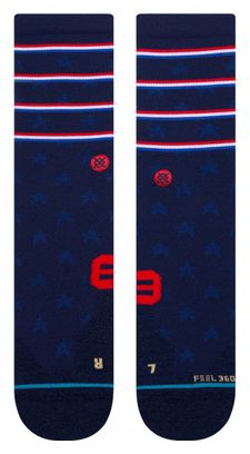 Paar Stance Independence Crew Socks Blauw