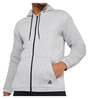 Sweat zippé Gris Homme Reebok Workout