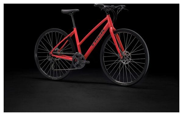 Vélo Fitness Trek FX 2 Disque Stagger Shimano Acera/Altus 9V 700 mm Rouge 2023